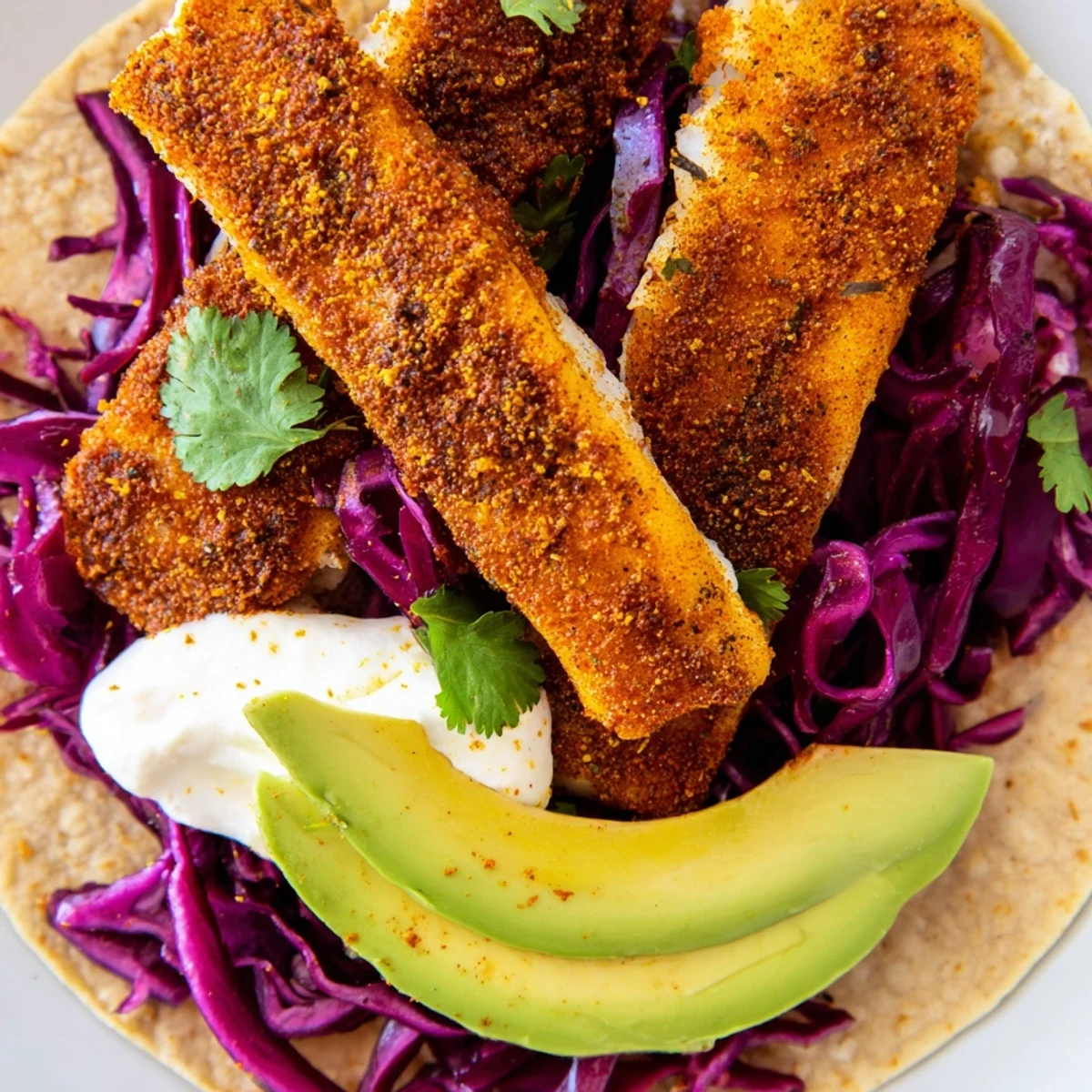 Fresh barramundi tacos served in warm corn tortillas with zesty lime and shredded vegetables