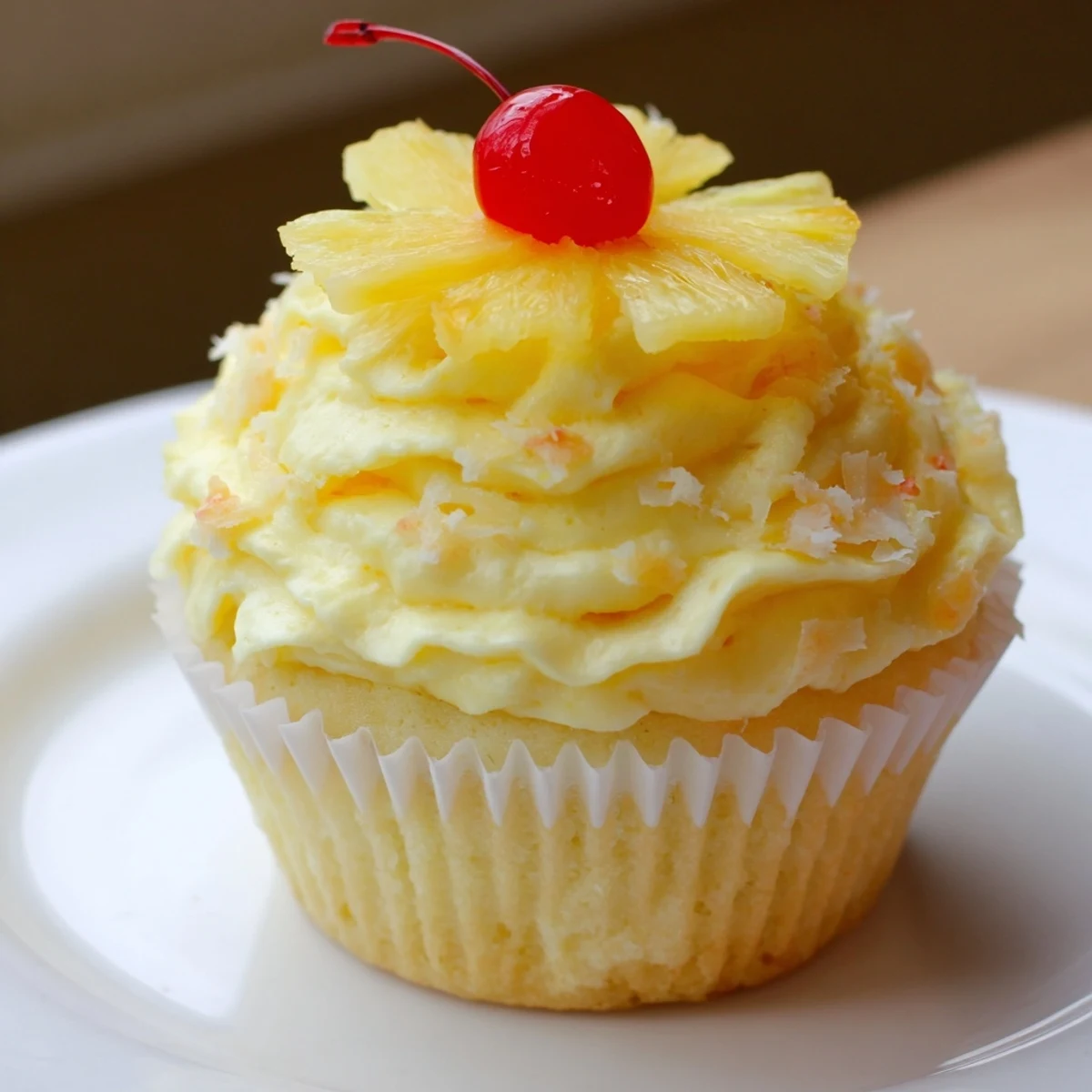 Sunny Dole Whip Cupcakes Recipe served on cooling rack, tropical aroma rising